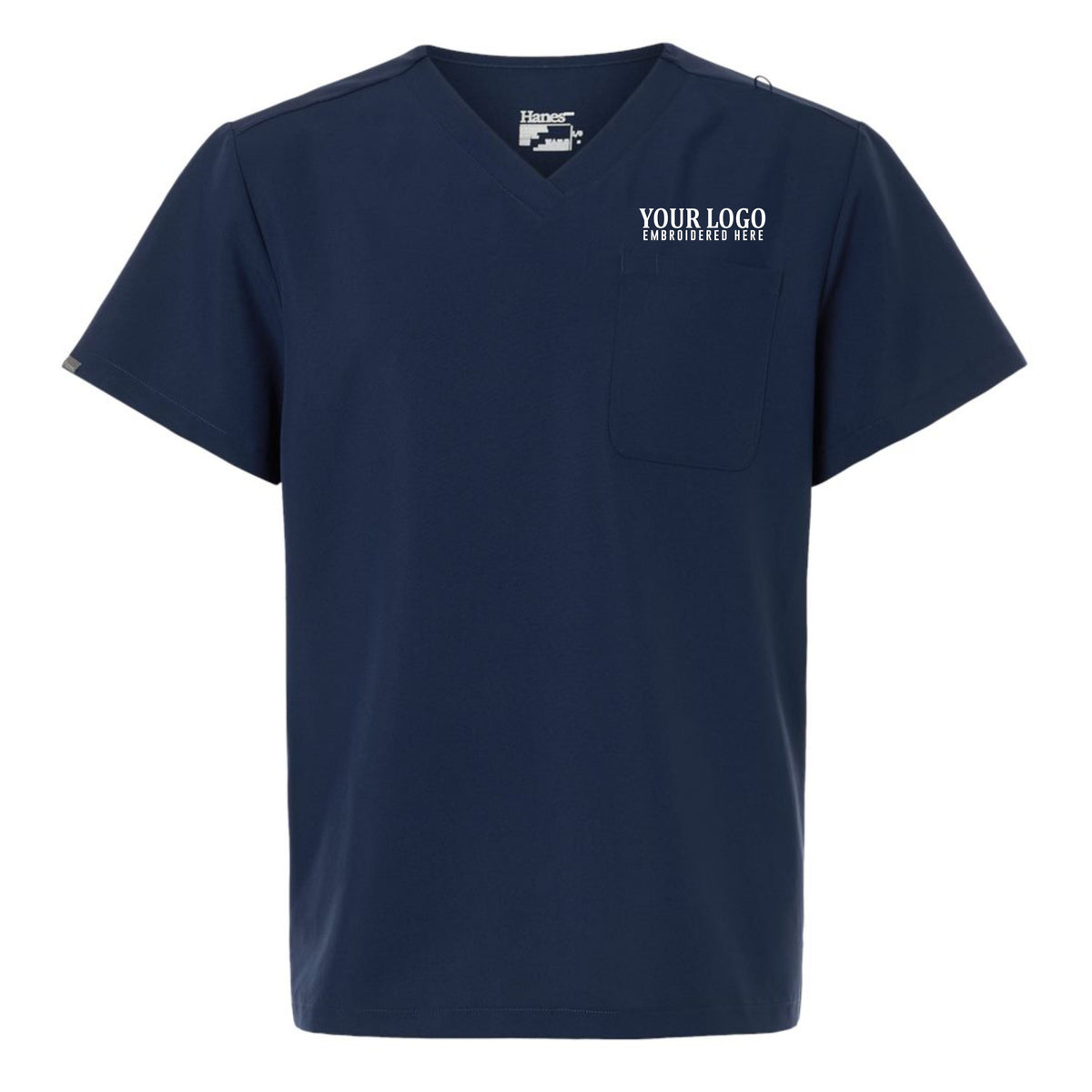 UVC | Hanes Men's V-Neck Pocket Scrub Top (HMB000)