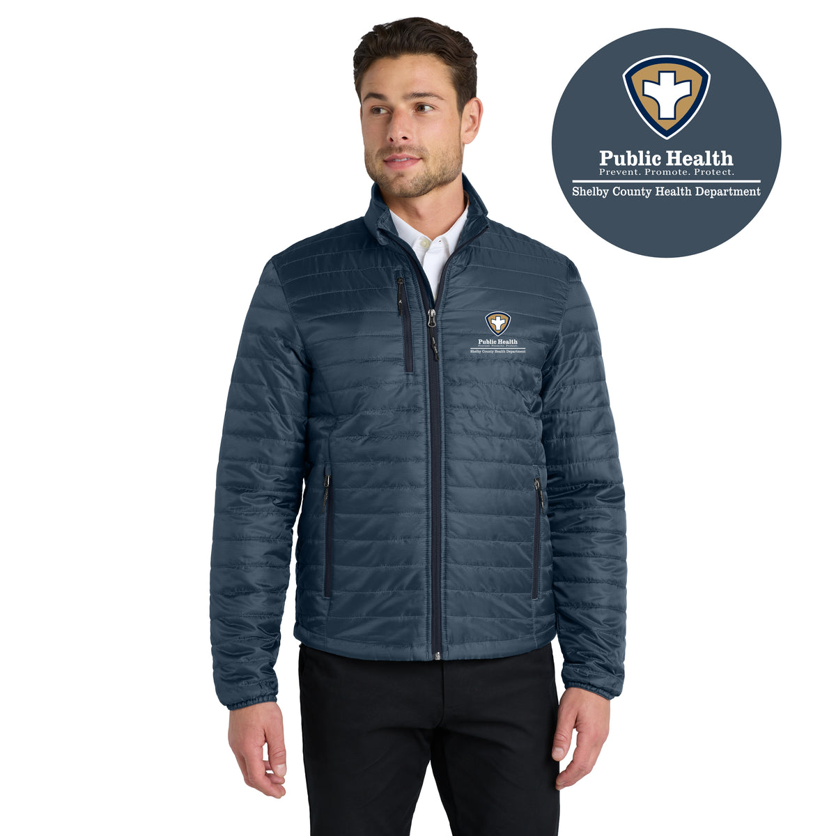 Shelby County Health Dept. | Men Packable Puffy Jacket